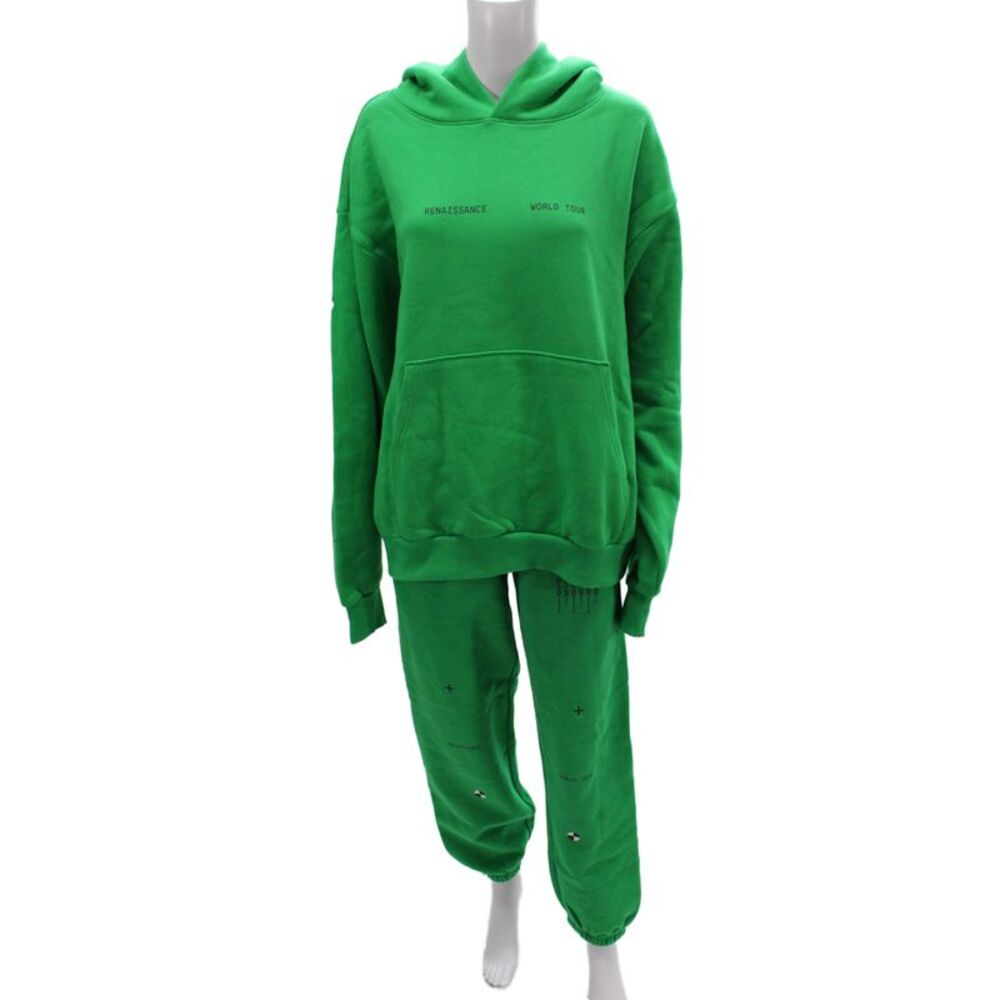 Designer Unisex Adults Green Sweatsuit Crewneck Longsleeve Beyonce Renaissance W